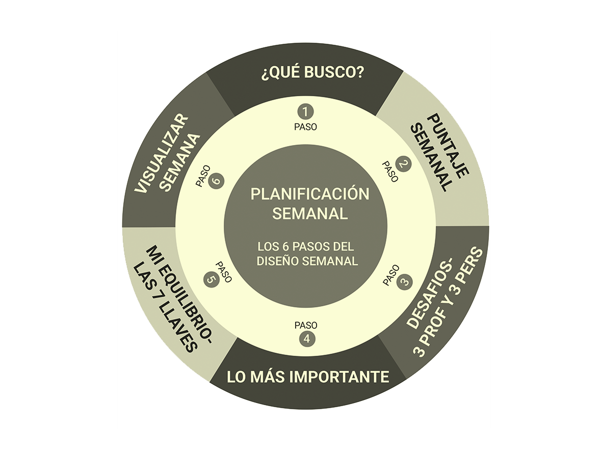 HERRAMIENTA 2:  “LOS 6 PASOS DEL DISEÑO SEMANAL”.